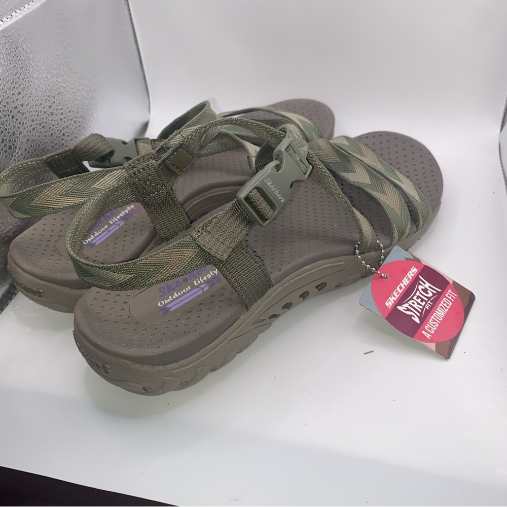 SKECHERS Outdoor Lifestyle Women’s Reggae Beach Beauty Stretch Fit Sandals Sz 8 - Picture 7 of 9